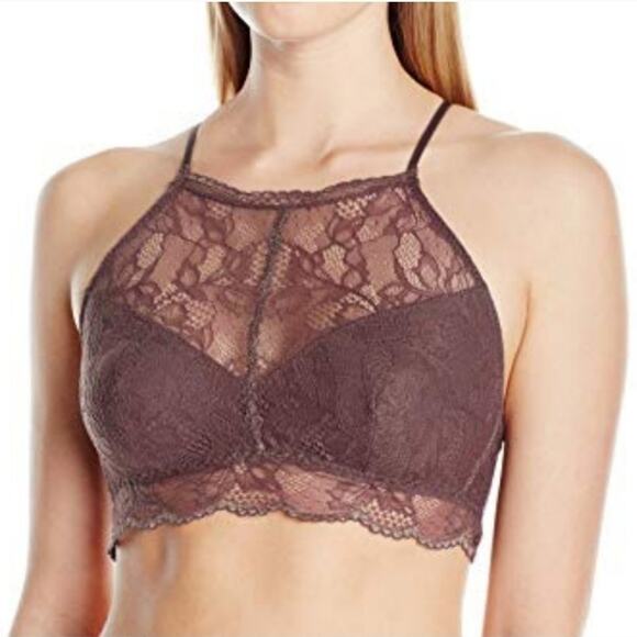EUC Anthropologie Eberjey Plum Lace Bralette - Picture 1 of 4